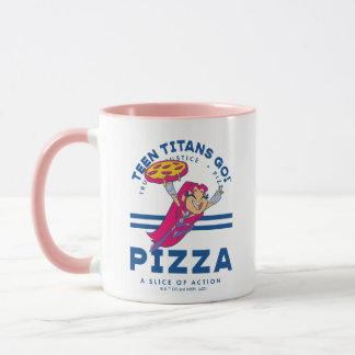 Tien Titans gaan! Starfire "Truth Justice Pizza" Mok