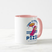 Tien Titans gaan! Starfire "Truth Justice Pizza" Mok (Voorkant rechts)