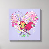 Tien Titans gaan! | Starfire's Heart Punch Graphic Canvas Afdruk (Voorkant)