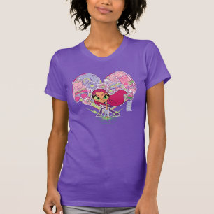 Tien Titans gaan!   Starfire's Heart Punch Graphic T-shirt