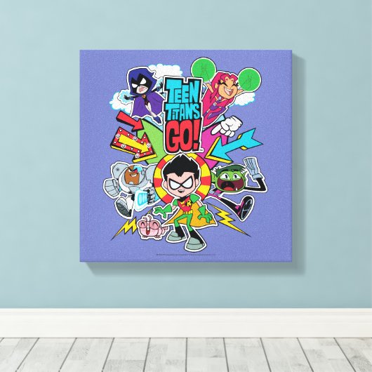 Tien Titans gaan! | Team Arrow Graphic Canvas Afdruk (Insitu (Houten vloer))