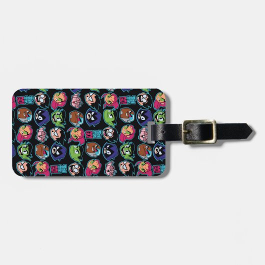 Tien Titans gaan! | Titans Head Pattern Bagagelabel (Voorkant horizontaal)