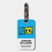 Tien Titans gaan! | Titans Head Pattern Bagagelabel (Achterkant verticaal)