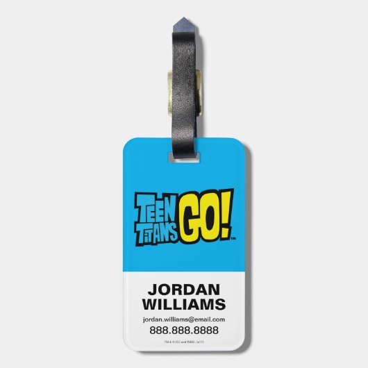 Tien Titans gaan! | Titans Head Pattern Bagagelabel (Achterkant verticaal)