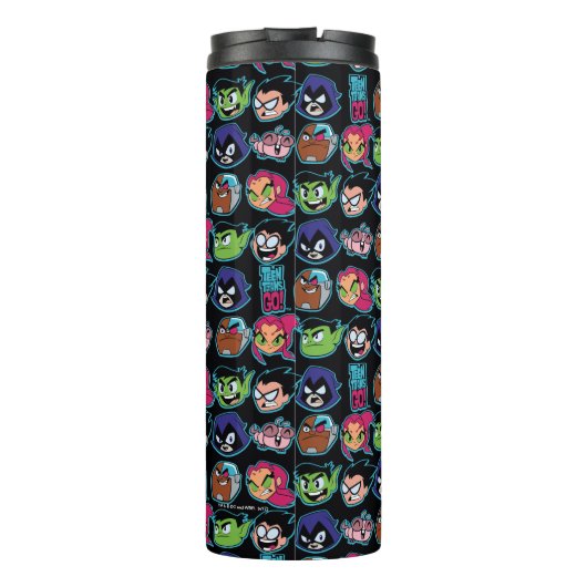 Tien Titans gaan! | Titans Head Pattern Thermosbeker (Achterkant)