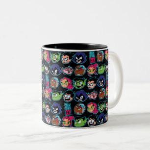 Tien Titans gaan!   Titans Head Pattern Tweekleurige Koffiemok