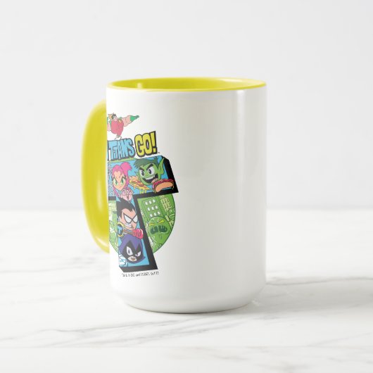 Tien Titans gaan! | Titans Tower Collage Mok (Voorkant links)