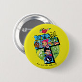 Tien Titans gaan! | Titans Tower Collage Ronde Button 5,7 Cm (Voorkant /achterkant)