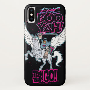 Tien Titans gaan!   Warrior Cyborg Riding Pegasus iPhone X Hoesje