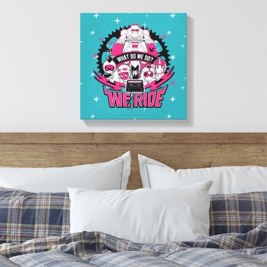 Tien Titans gaan! | "We Ride" Retro Moto Graphic Canvas Afdruk (Insitu (Slaapkamer))