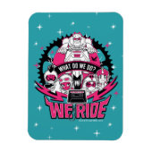 Tien Titans gaan! | "We Ride" Retro Moto Graphic Magneet (Verticaal)