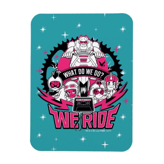 Tien Titans gaan! | "We Ride" Retro Moto Graphic Magneet (Verticaal)