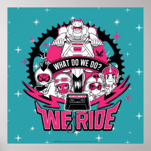 Tien Titans gaan!   "We Ride" Retro Moto Graphic Poster