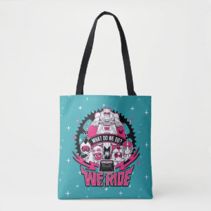 Tien Titans gaan!   "We Ride" Retro Moto Graphic Tote Bag