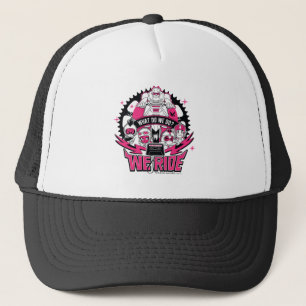 Tien Titans gaan!   "We Ride" Retro Moto Graphic Trucker Pet