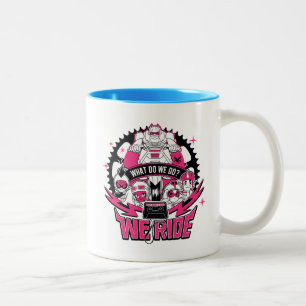 Tien Titans gaan! "We Ride" Retro Moto Graphic Tweekleurige Koffiemok
