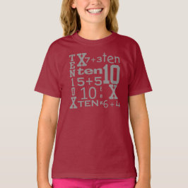  Tien WISKUNDE van de FUN Geïnspireerd op 10e BIRT T-shirt