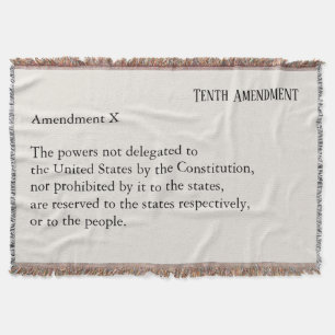 Tiende amendement Grondwet Bill of Rights Deken