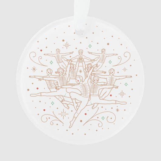 Tiende kerstdag Acrylornament White Ornament (voorkant)