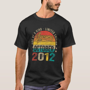 Tiende verjaardag Geweldige sinds oktober 2012 10 T-shirt