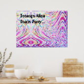 Tiener Alien Dance Party... Poster (Keuken)