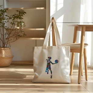 Tiener Basketbalspeler Tote Bag
