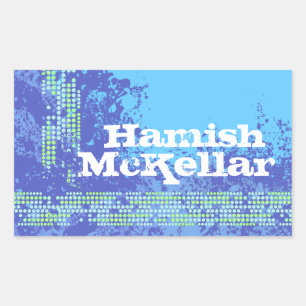 Tiener boys sportnaam blauw id label sticker