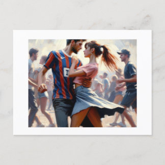 Tiener dansen, briefkaart