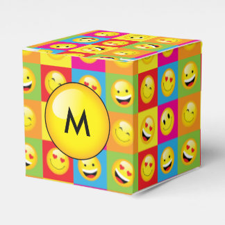 Tiener Emoji Party Emoticon Gezichten Bedankdoosjes