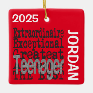 Tiener Extraordinaire Aangepaste keramische kerstb Keramisch Ornament