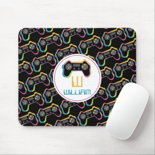 Tiener Gamen Gamer Videospel Kinderen Monogram Muismat