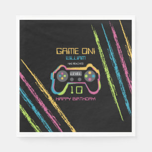Tiener Gamen Gamer Videospel Speler Verjaardag Servet