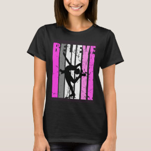 Tiener Geloof Schaatsteam Roze Ijs Schaatsen T-shirt