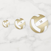 tiener gouden volleybalfeest confetti (Achterkanten)