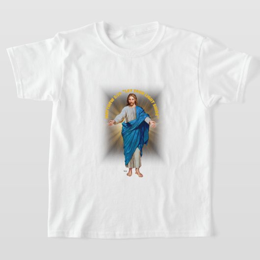 Tiener Jezus Laat Uw Licht Schijnen Jongen Meisje T-shirt (Laagn)