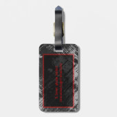 Tiener Jongen Monogram Naam Bagagelabel (Achterkant verticaal)