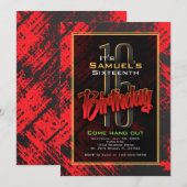 Tiener jongen verjaardag kaart (Voorkant / Achterkant)