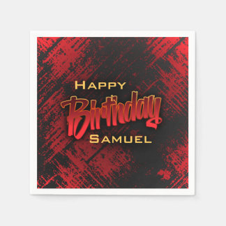 Tiener jongen verjaardag servet