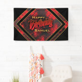 Tiener jongen verjaardag spandoek (Insitu)