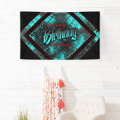 Tiener jongen verjaardag spandoek (Insitu)