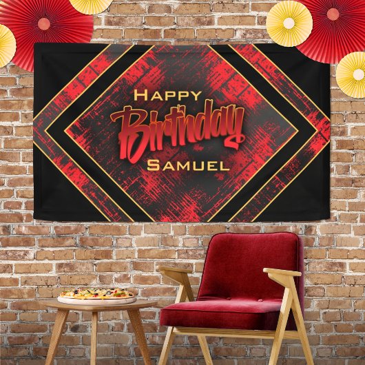 Tiener jongen verjaardag spandoek
