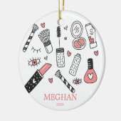 Tiener make-up kerst ornament (Links)