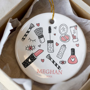 Tiener make-up kerst ornament