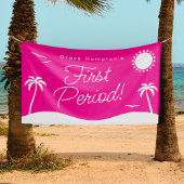 Tiener Meisje Heet Roze Zomer Eerste Periode Parti Spandoek