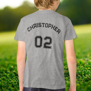 Tiener Peuter Meisje Jongen Naam Jersey Nummer Spo Tri-Blend Shirt