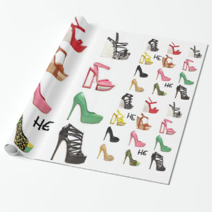 Tiener schoen verjaardag inpakpapier voor haar