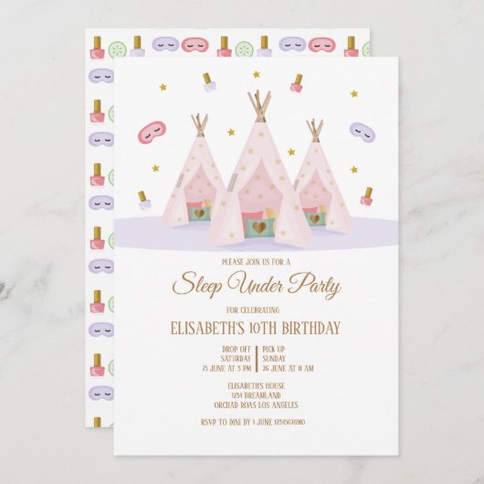 Tiener Slaap onder Verjaardagsfeestje Kaart (Voorkant / Achterkant)