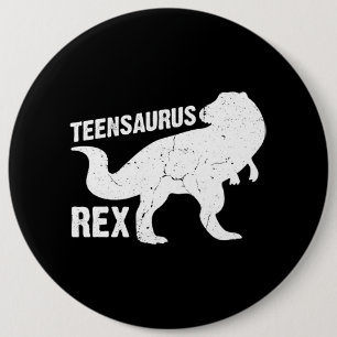 Tiener Teensaurus Rex Dinosaurus Paleontoloog Dino Ronde Button 6,0 Cm