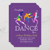 Tiener uitnodiging dansen (Voorkant / Achterkant)