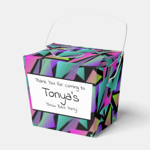 Tiener Verjaardag 80s 90s Neon Geometrische Favor Bedankdoosjes